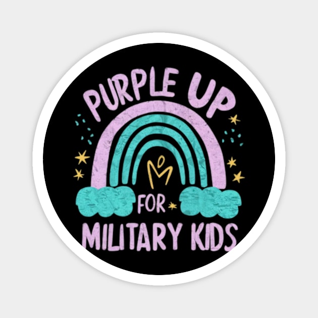 Purple Up For Military Kids Military Child Month Magnet by madara art1